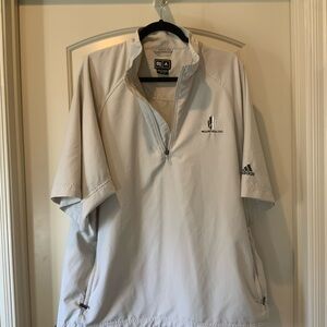 Adidas Men's Light Oyster color Clima proof Half-Zip Jacket